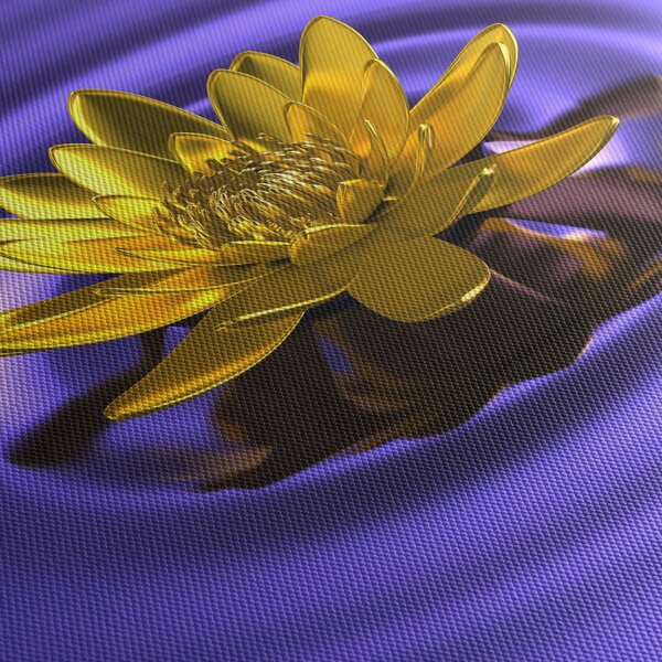 Tablou - Lotus (cu ceas) (90x30 cm)