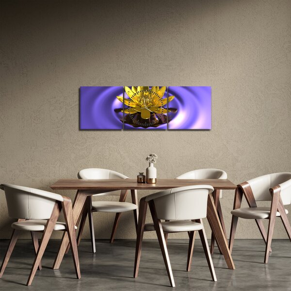 Tablou - Lotus (cu ceas) (90x30 cm)