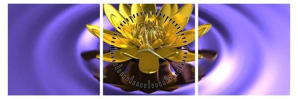 Tablou - Lotus (cu ceas) (90x30 cm)