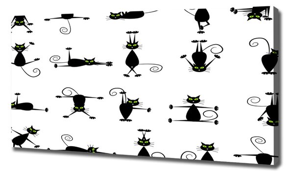 Print pe canvas pisici ilustrare