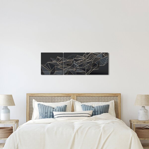 Tablou abstracției (cu ceas) (90x30 cm)