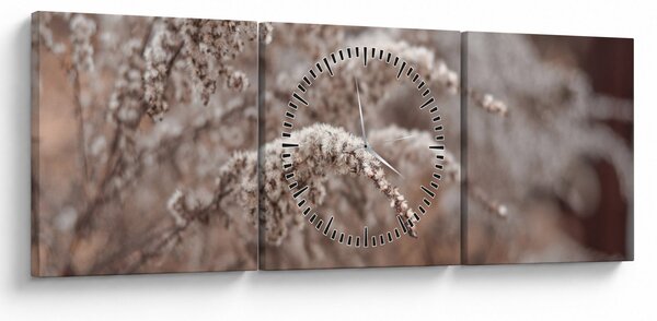 Tablou cu plante (cu ceas) (90x30 cm)