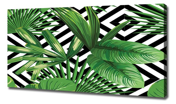 Print pe canvas frunze tropicale