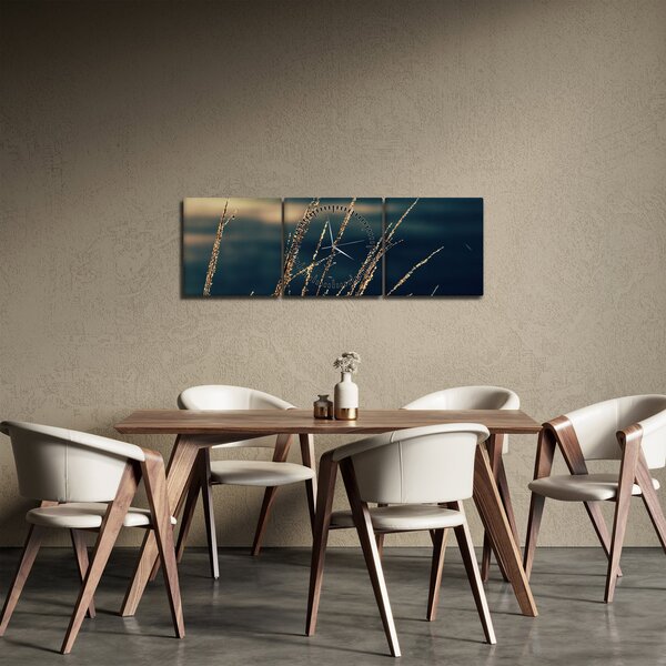 Tablou cu ierburi (cu ceas) (90x30 cm)