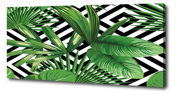 Print pe canvas frunze tropicale