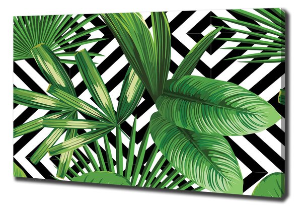 Print pe canvas frunze tropicale