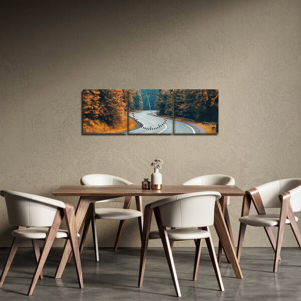 Tablou - Drumul cu serpentine (cu ceas) (90x30 cm)