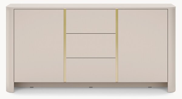 Comodă cu sertare Sorrenti 168 cm - cașmir / auriu