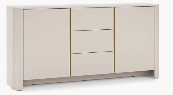 Comodă cu sertare Sorrenti 168 cm - cașmir / auriu