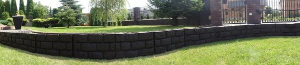Palisadă - bordură de grădină, gri, 2,2 m