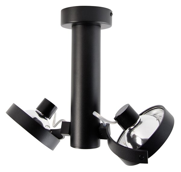 Spot modern negru reglabil cu 2 lumini - Goes