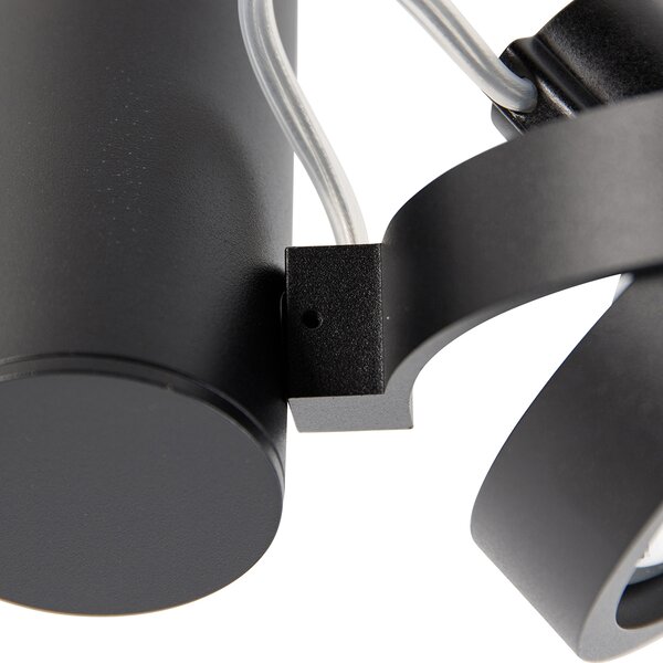 Spot modern negru reglabil cu 2 lumini - Goes