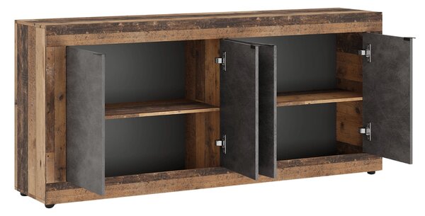 Dulap Bahea (stejar închis + grafit). Promo -19%. 1157071