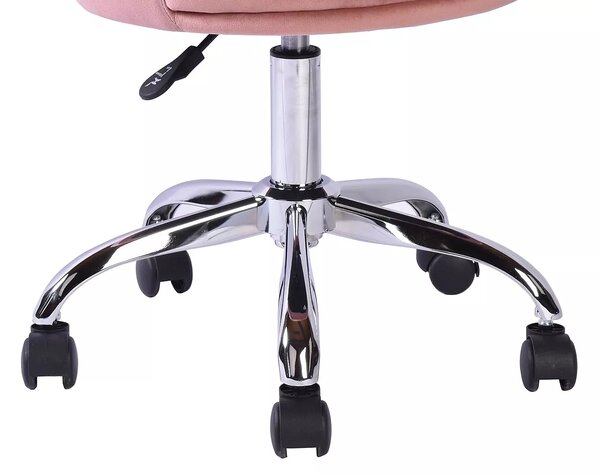 Scaun birou ROSE VELVET, roz prafuit