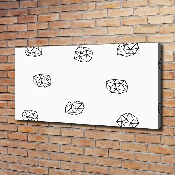 Print pe canvas model abstract