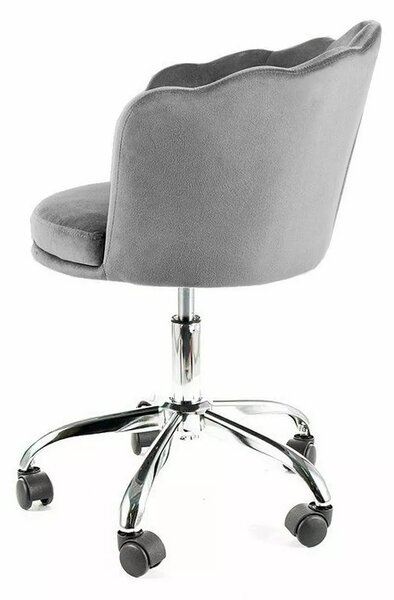 Scaun de birou ROSE VELVET, gri