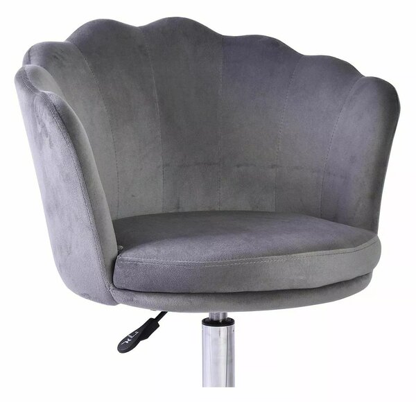 Scaun de birou ROSE VELVET, gri