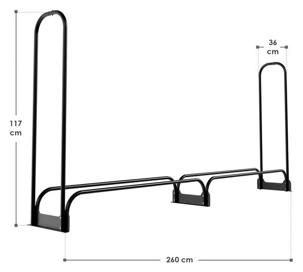 Juskys Stativ pentru lemne - 260x117 cm