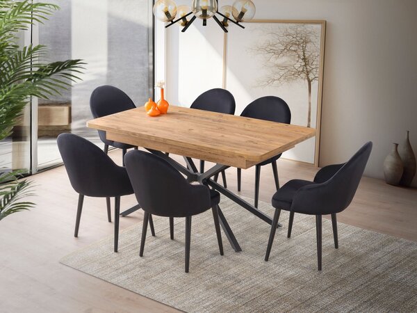 Masă extensibilă (pentru 8 persoane) Facke (maro). Promo -22%. 1153367