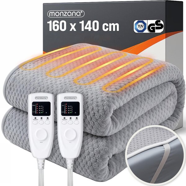 Deuba Pătură electrică din fleece - gri