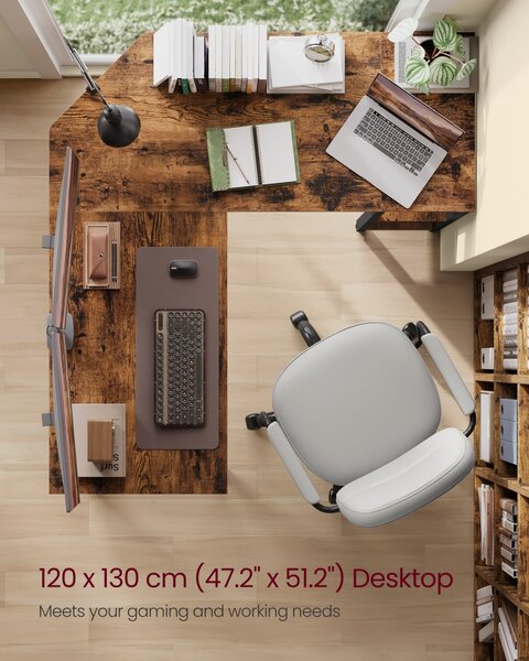 Birou pe colt Vasagle Maro 130x120x74.7 cm