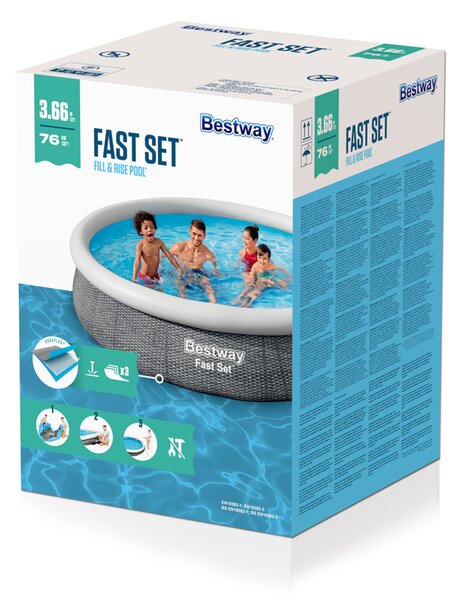 Piscină gonflabilă Bestway Fast Set,367 x 76 cm