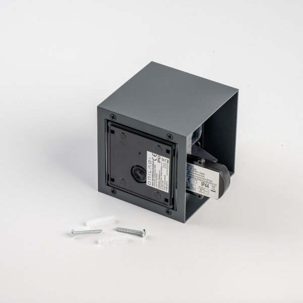 BRILAGI - Aplică LED de exterior cu senzor CUBE LED/6W/230V antracit