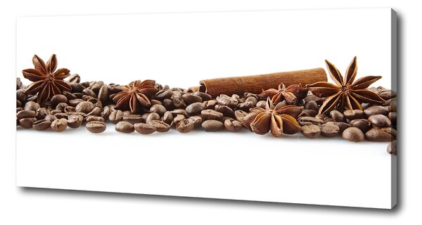 Tablou canvas Boabe de cafea scorțișoară
