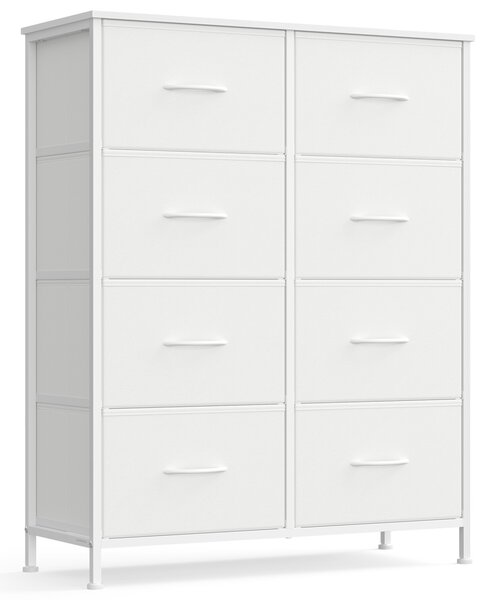 Comoda cu sertare Songmics Alb 76.7x30x95.2 cm