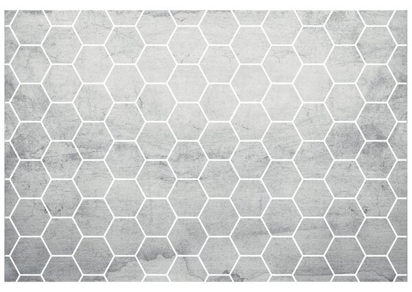 Tapet model hexagonal gri