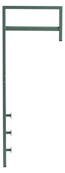 Suport de haine metalic, verde, 3 x 30 x 82 cm