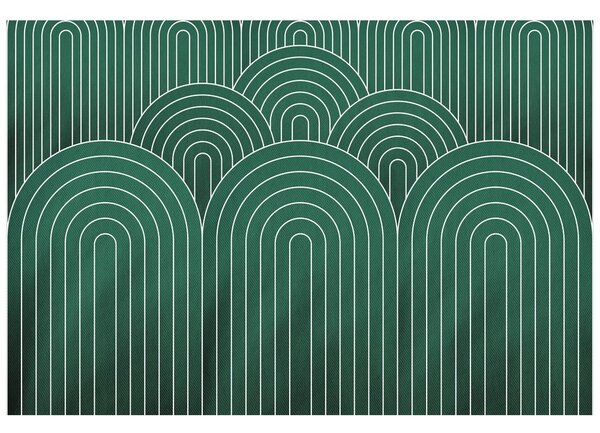 Tapet model de curcubeu verde Mid-Century