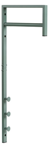 Suport de haine metalic, verde, 3 x 30 x 82 cm
