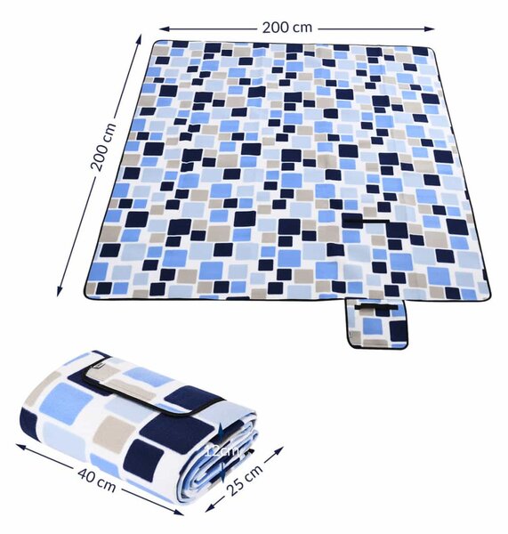 Pătură de picnic, pătură de plajă, 2x2 m, pătrată