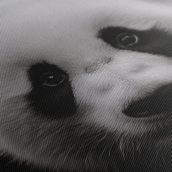 Tablou panda alb-negru zâmbitoare