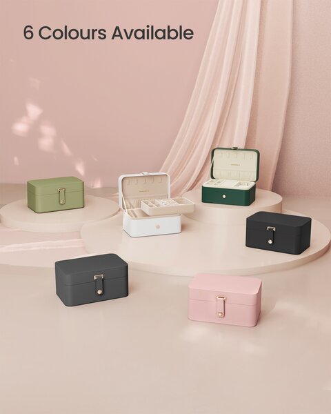 Cutie bijuterii Songmics Alb 16x11x8 cm