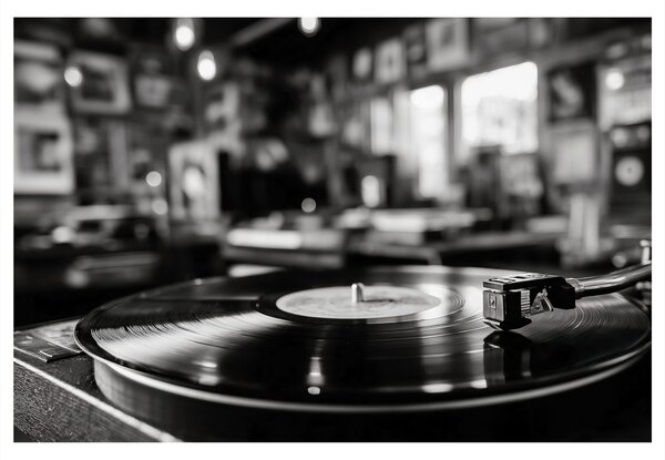Tablou gramofon retro în interior