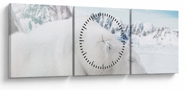 Tablou - Urs polar (cu ceas) (90x30 cm)