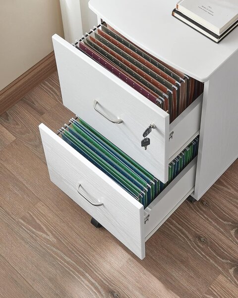 Fiset, dulap birou Vasagle Alb 54.4x43.8x40 cm