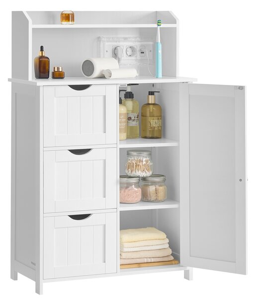 Dulap depozitare baie Vasagle Alb 60x30x100.5 cm