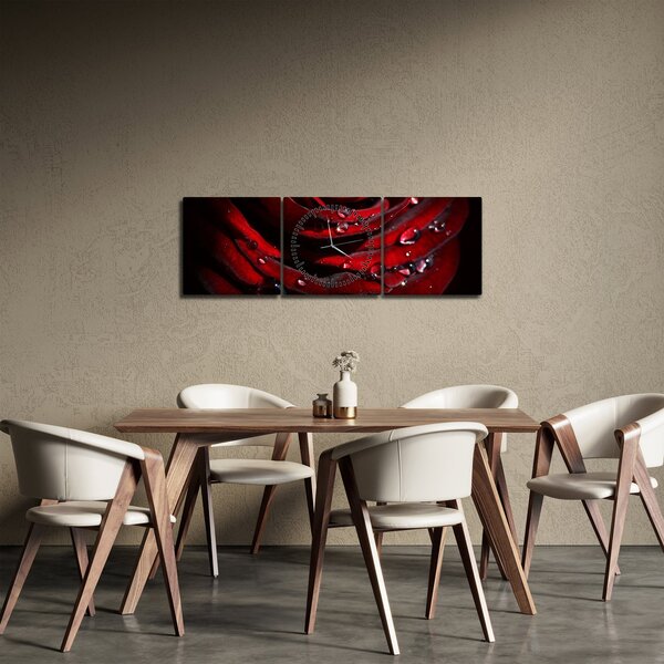 Tablou - Trandafir (cu ceas) (90x30 cm)