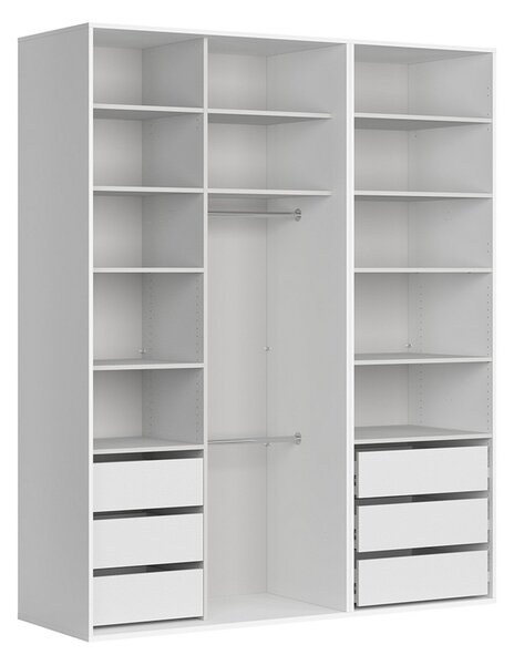 Dressing FLEX, alb, PAL, 195x66x240 cm