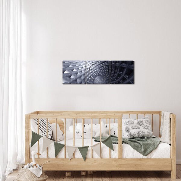 Tablou - Abstract 3D (cu ceas) (90x30 cm)