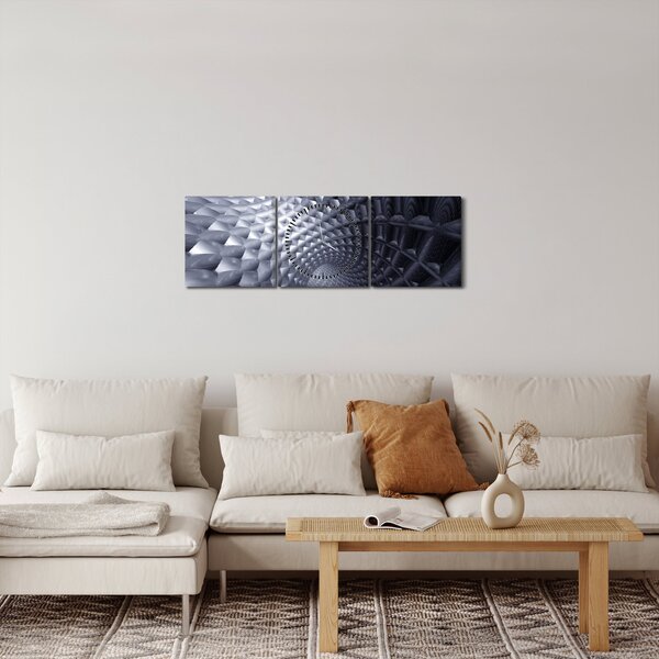 Tablou - Abstract 3D (cu ceas) (90x30 cm)