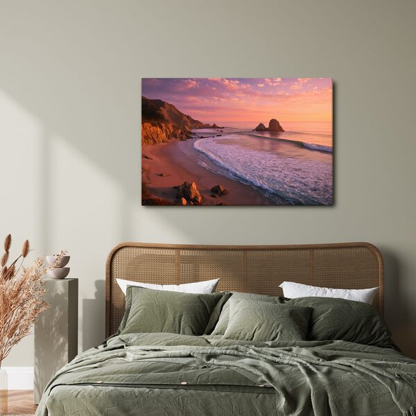 Tablou apus de soare peste ocean