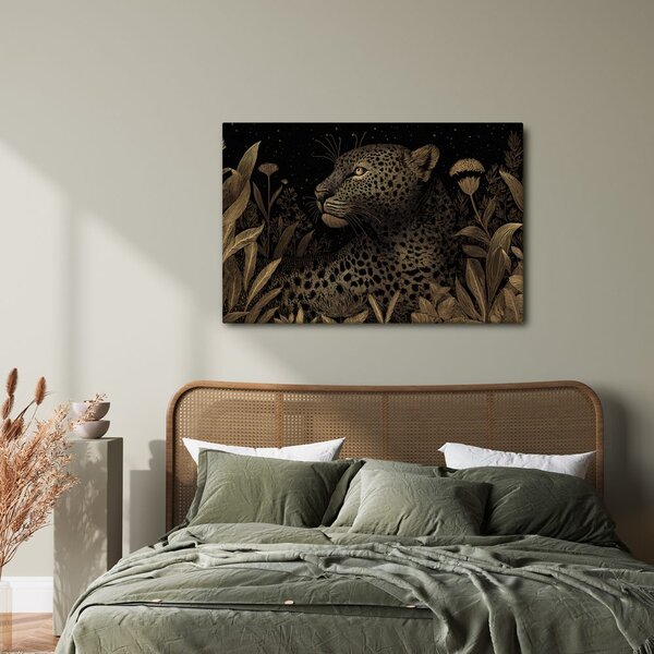 Tablou leopard în jungla de noapte