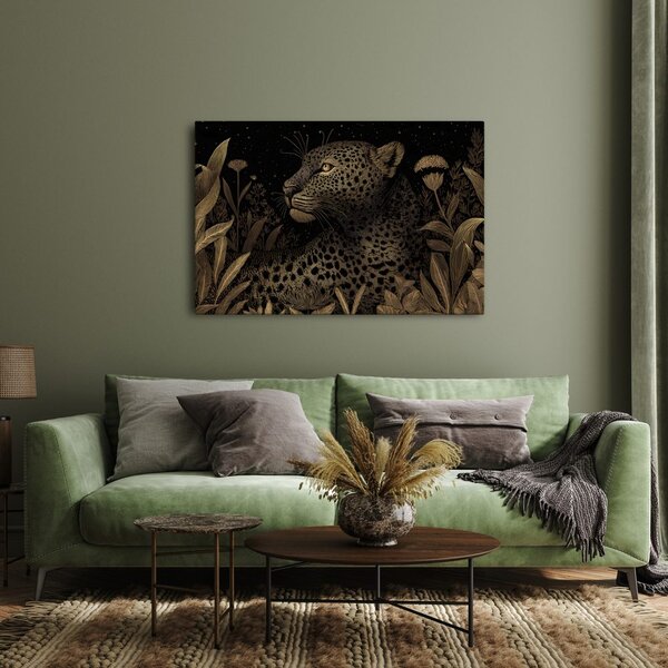 Tablou leopard în jungla de noapte