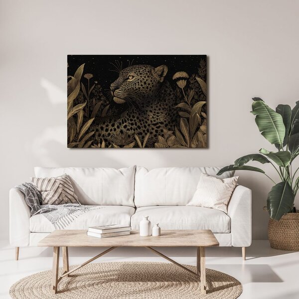 Tablou leopard în jungla de noapte