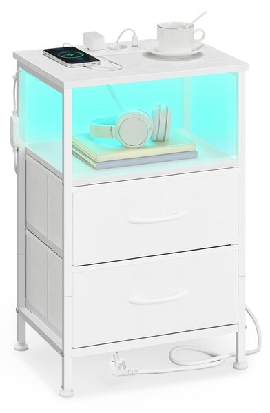 Noptiera Songmics Alb 39.6x30x60.4 cm