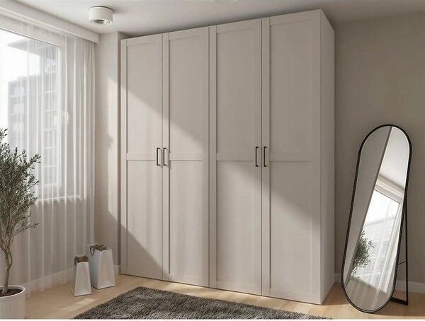 Dressing FLEX, casmir, PAL, cu 4 usi, 200x66x240 cm